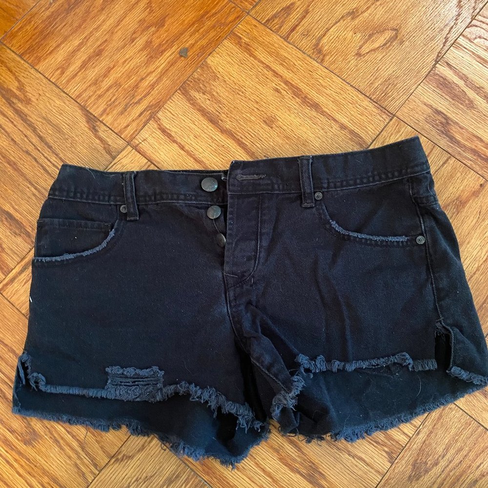 Free People Cutoff Shorts (Black)